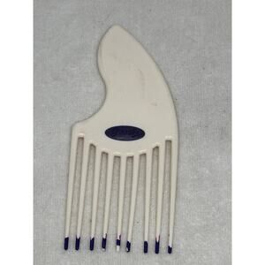 Vintage Goody Wide Tooth Detangling Pick 1994 Color Dipped White Blue 6.5"